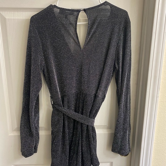 Almost Famous Silver & Black Short Romper - Size Large - Picture 3 of 3